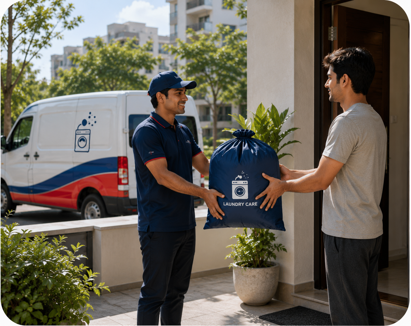 Doorstep laundry collection Salt Lake Kolkata